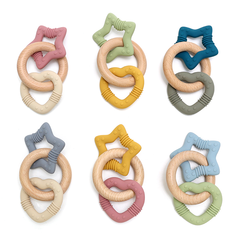 Baby Products Toys - Mordedor de madera 3 en 1